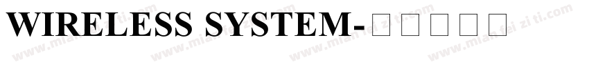 WIRELESS SYSTEM字体转换